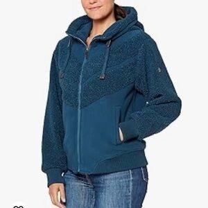 Koolaburra by Ugg Women's Long-Sleeve Hooded Outerwear Fleece Jacket Size M Navy